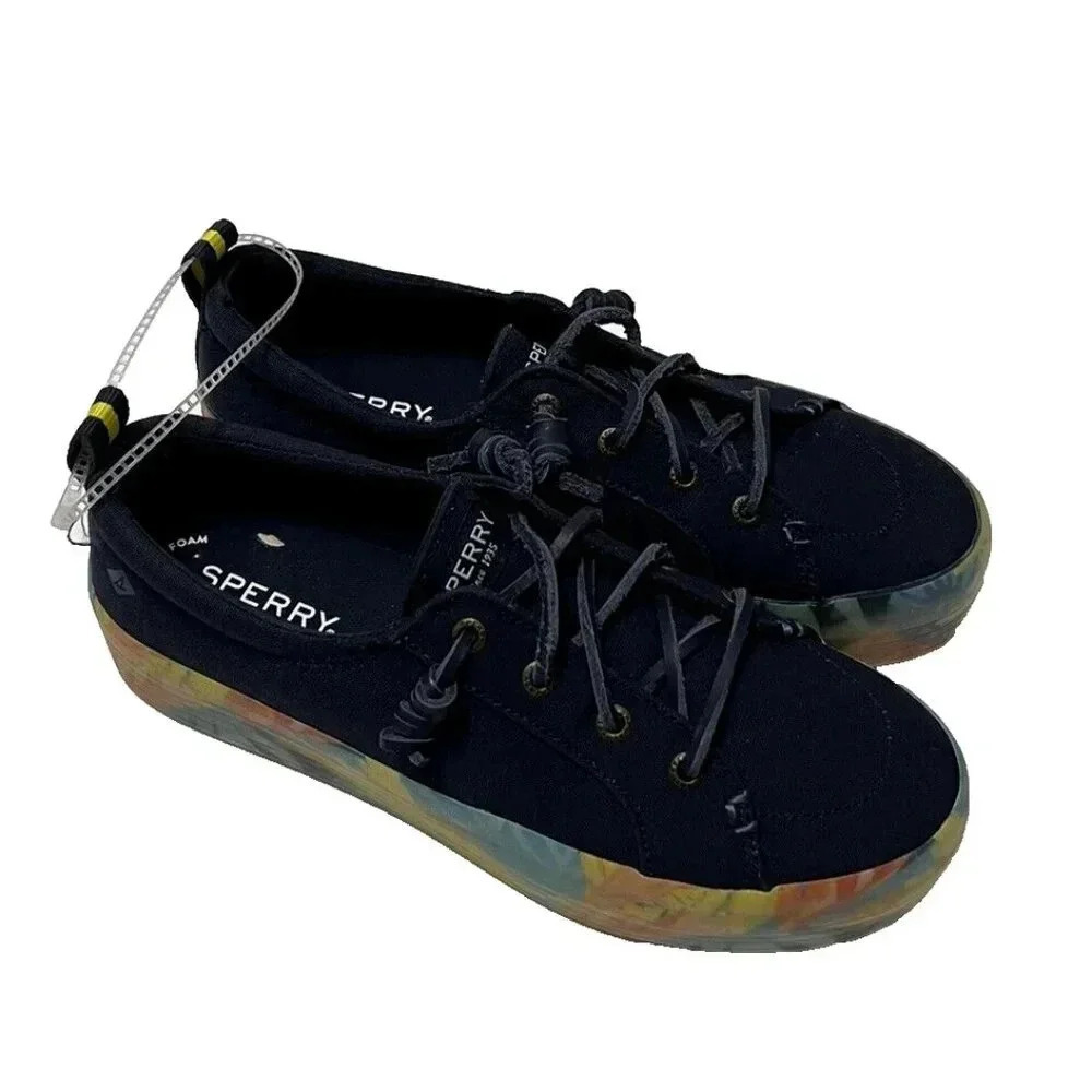 NEW Sperry Women's Crest Platform Loafers / Slip On Shoes US 7.5 - Navy Blue